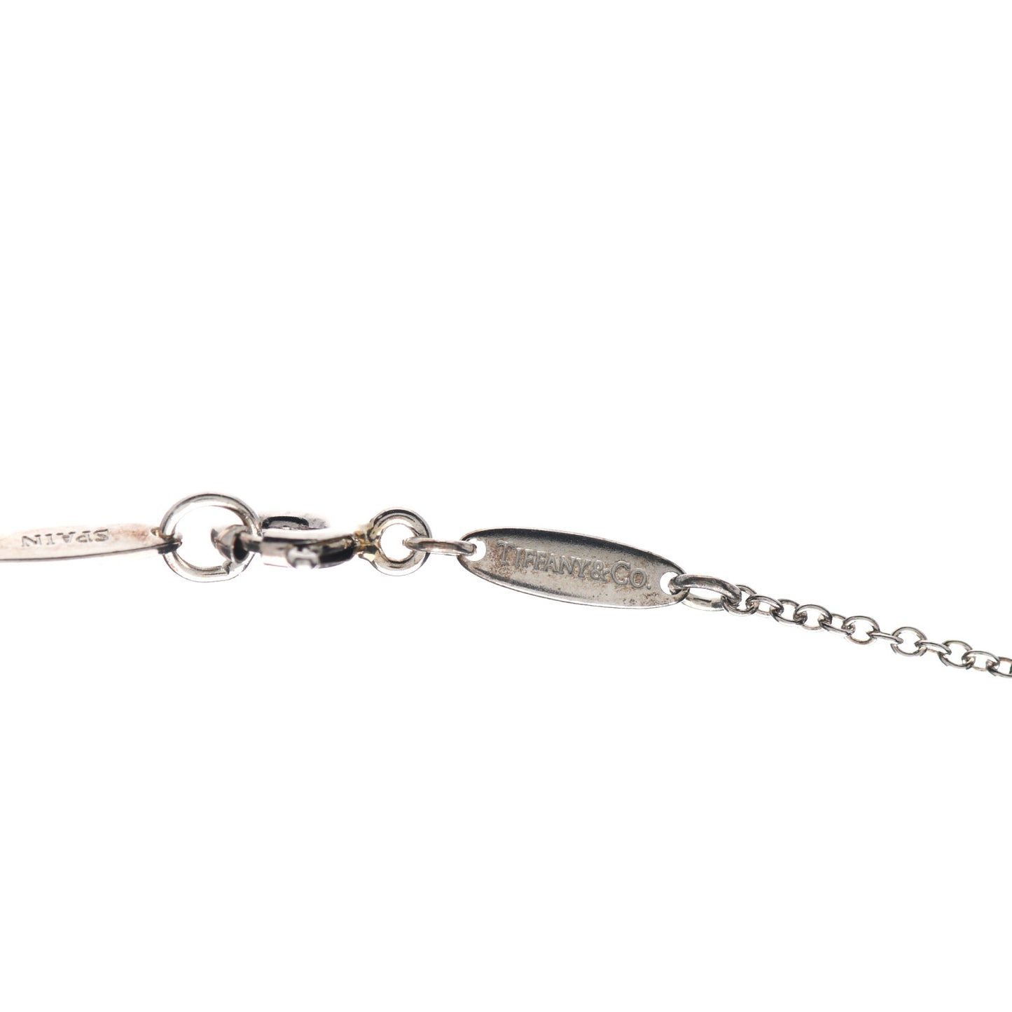 Sterling Silver 16mm Elsa Peretti Open Heart Pendant Necklace