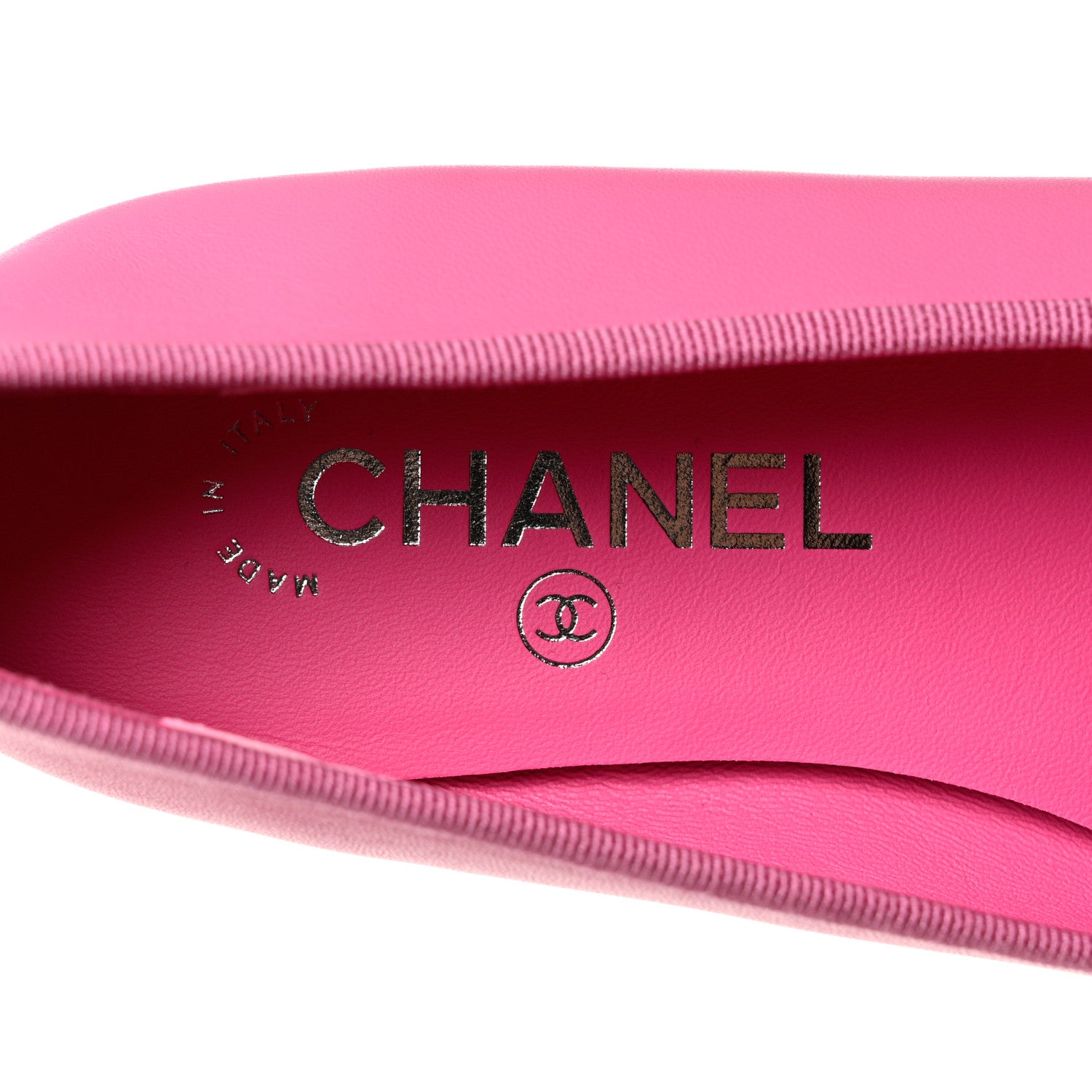 Chanel Lambskin Cap Toe CC Ballerina Flats 37 Pink 7 of 9