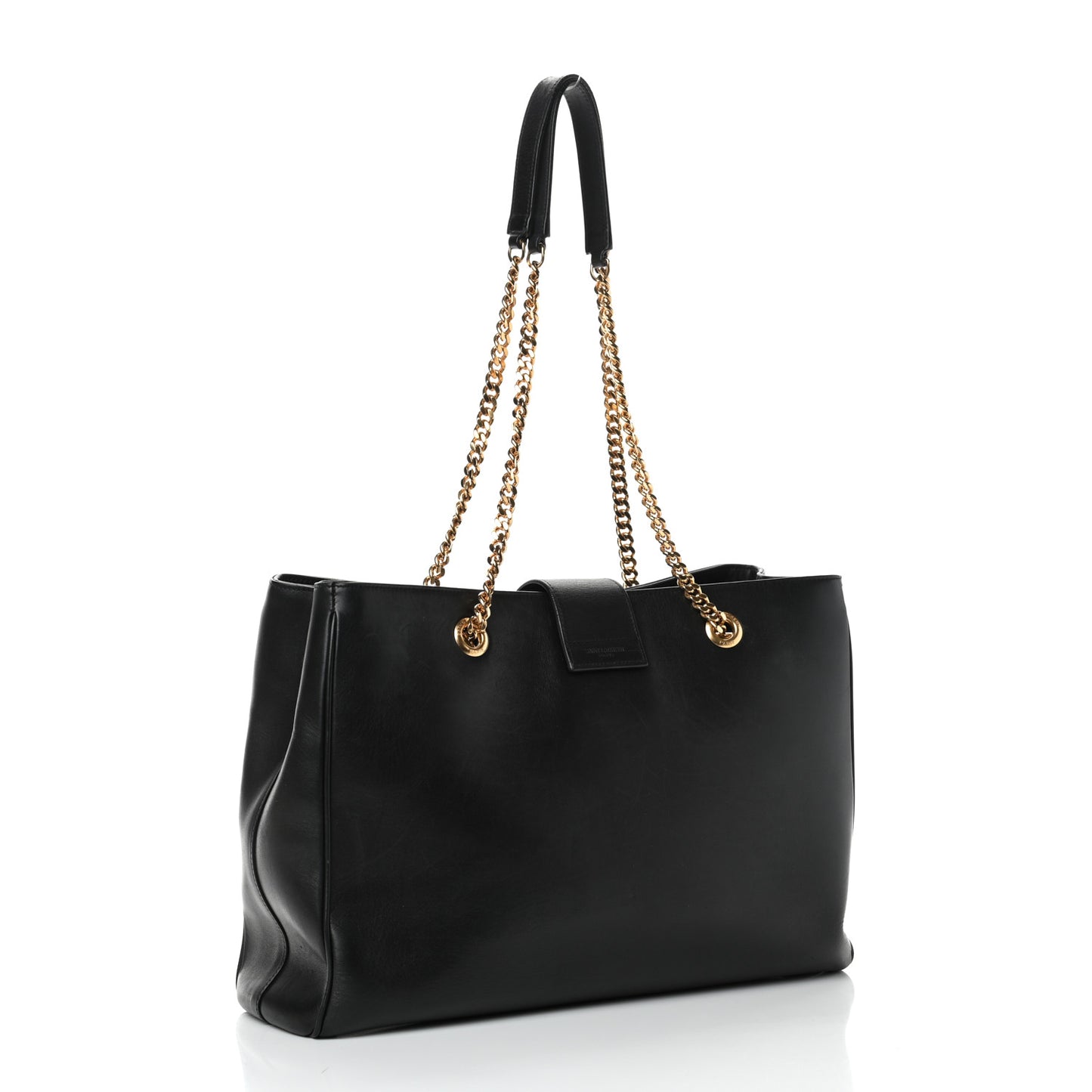 Calfskin Classic Monogram Shopping Bag Black