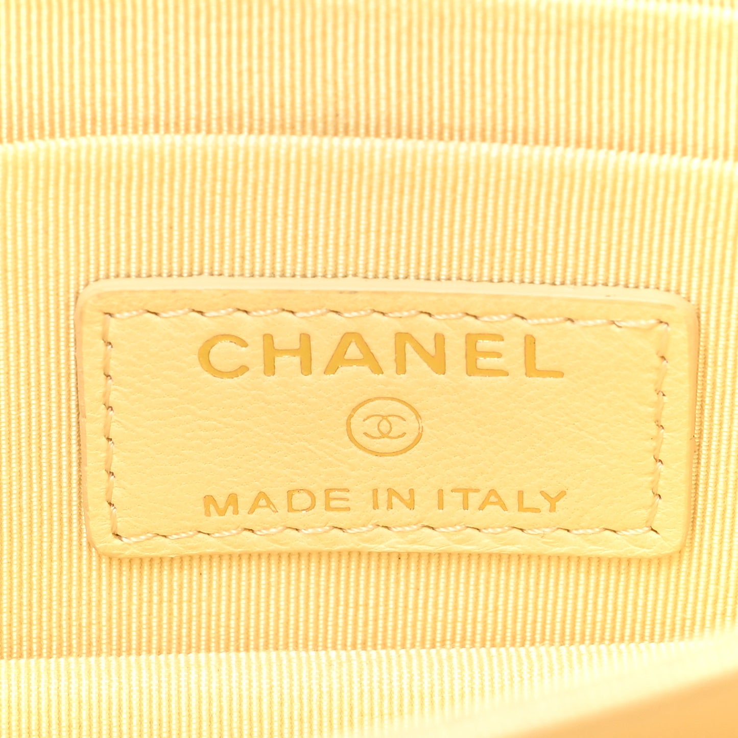 Lambskin Quilted Mini Wallet On Chain WOC Yellow