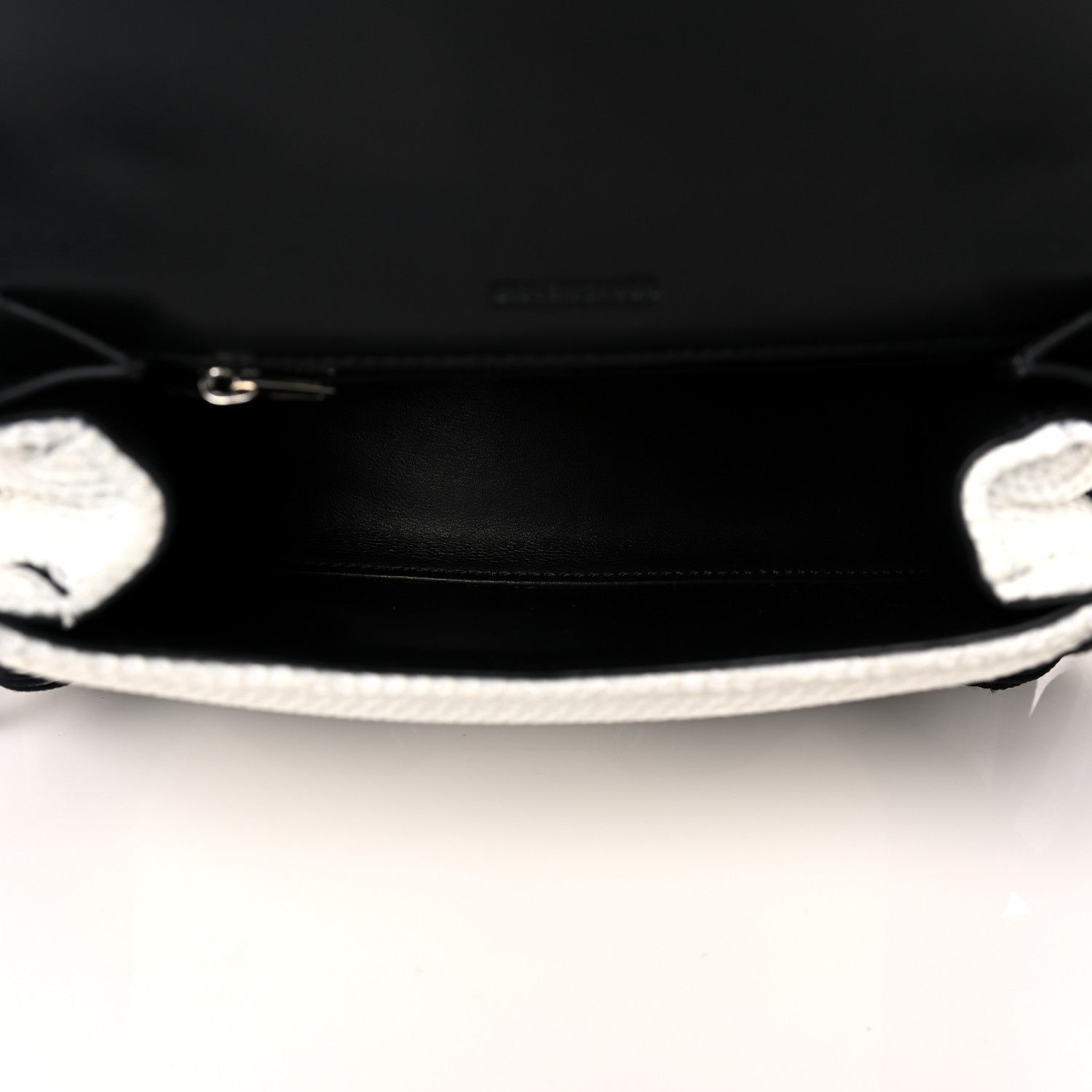 Balenciaga Faux Calfskin Fabric Small Sneakerhead Top Handle Bag Black White 5 of 11