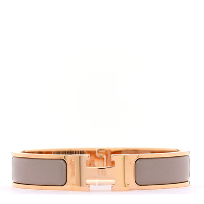 Hermes Enamel Narrow Clic Clac H Bracelet PM Marron Glace 1 of 5