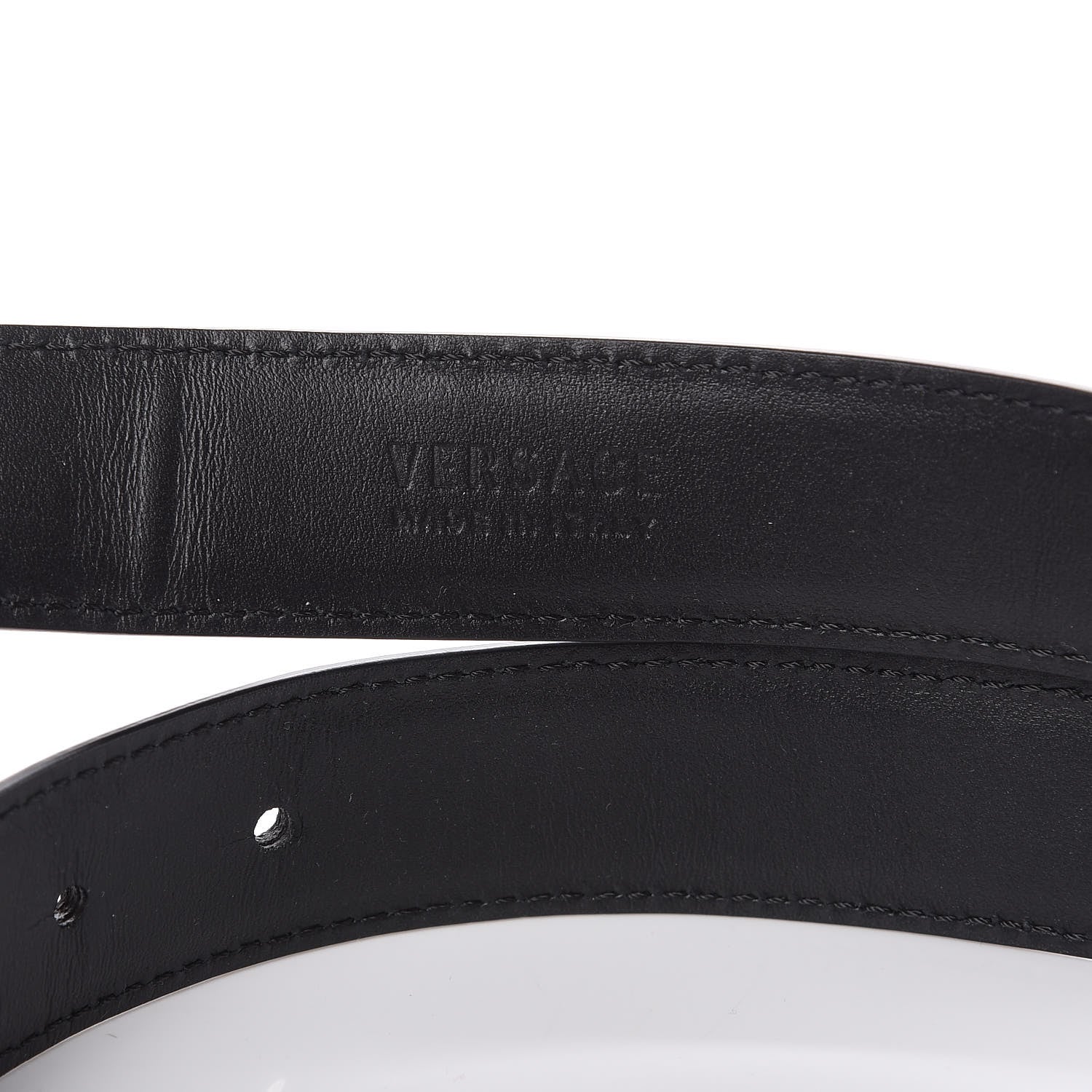 Versace Calfskin Medusa Belt Black 6 of 7