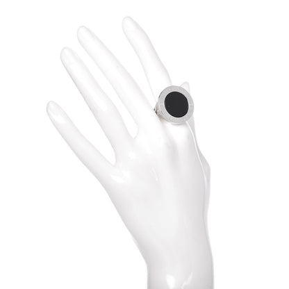 Bulgari 18K White Gold Black Onyx Bvlgari Bvlgari Ring 51 5.75 2 of 5