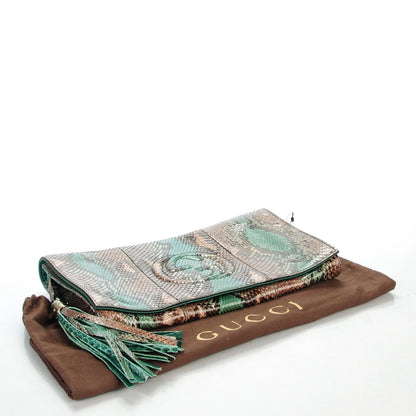 Gucci Python Medium Soho Clutch Green 4 of 7