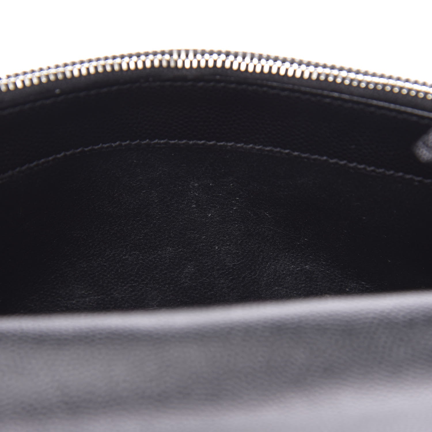Saint Laurent Grain De Poudre Matelasse Chevron Monogram Envelope Chain Wallet Black 10 of 10