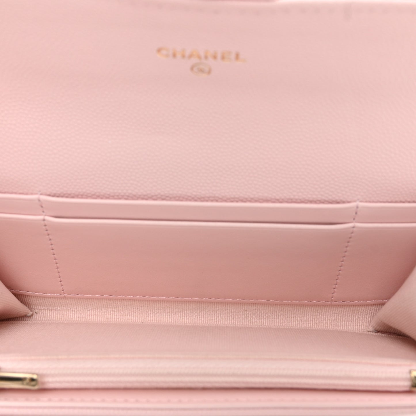 Caviar Quilted Medium Flap Wallet Light Pink