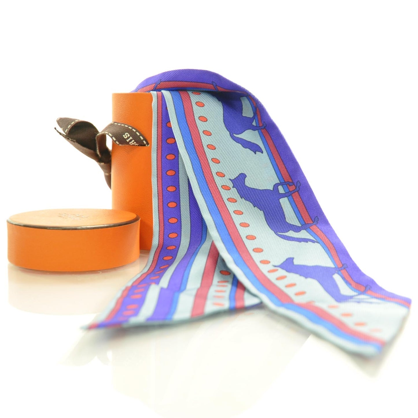 Silk Sequences Twilly Scarf Bleu Glacier