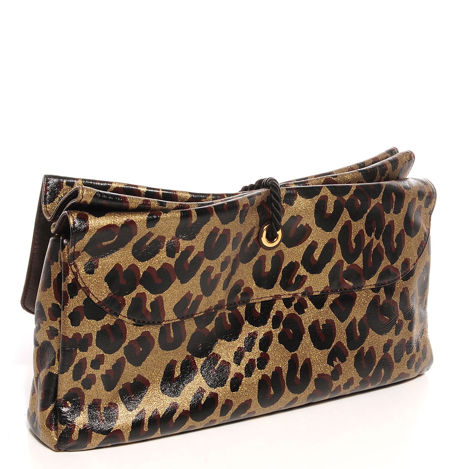 Louis Vuitton Leopard Nocturne African Queen Clutch Dore Gold 3 of 7