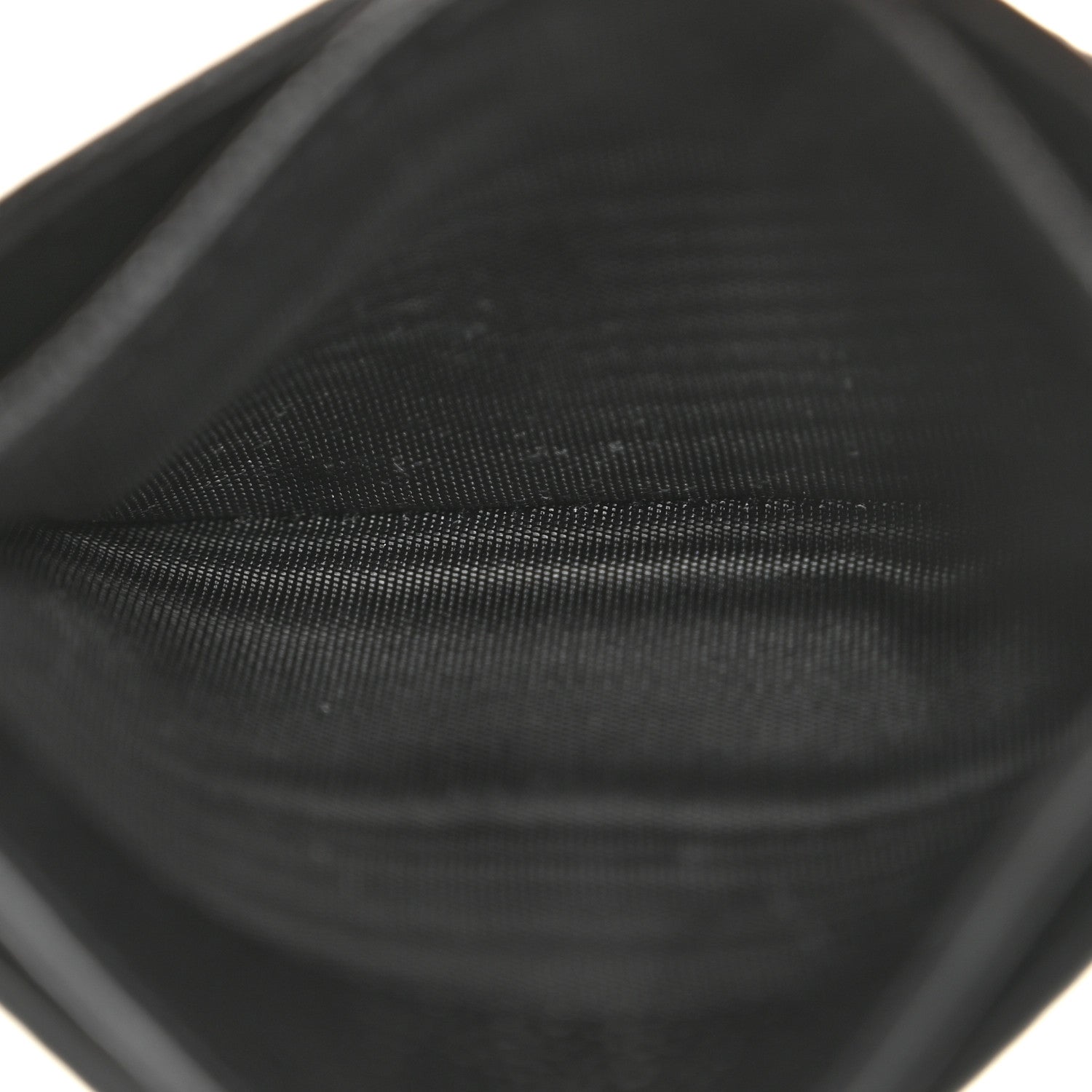 Saint Laurent Grain De Poudre Matelasse Chevron Monogram Credit Card Case Black 5 of 10