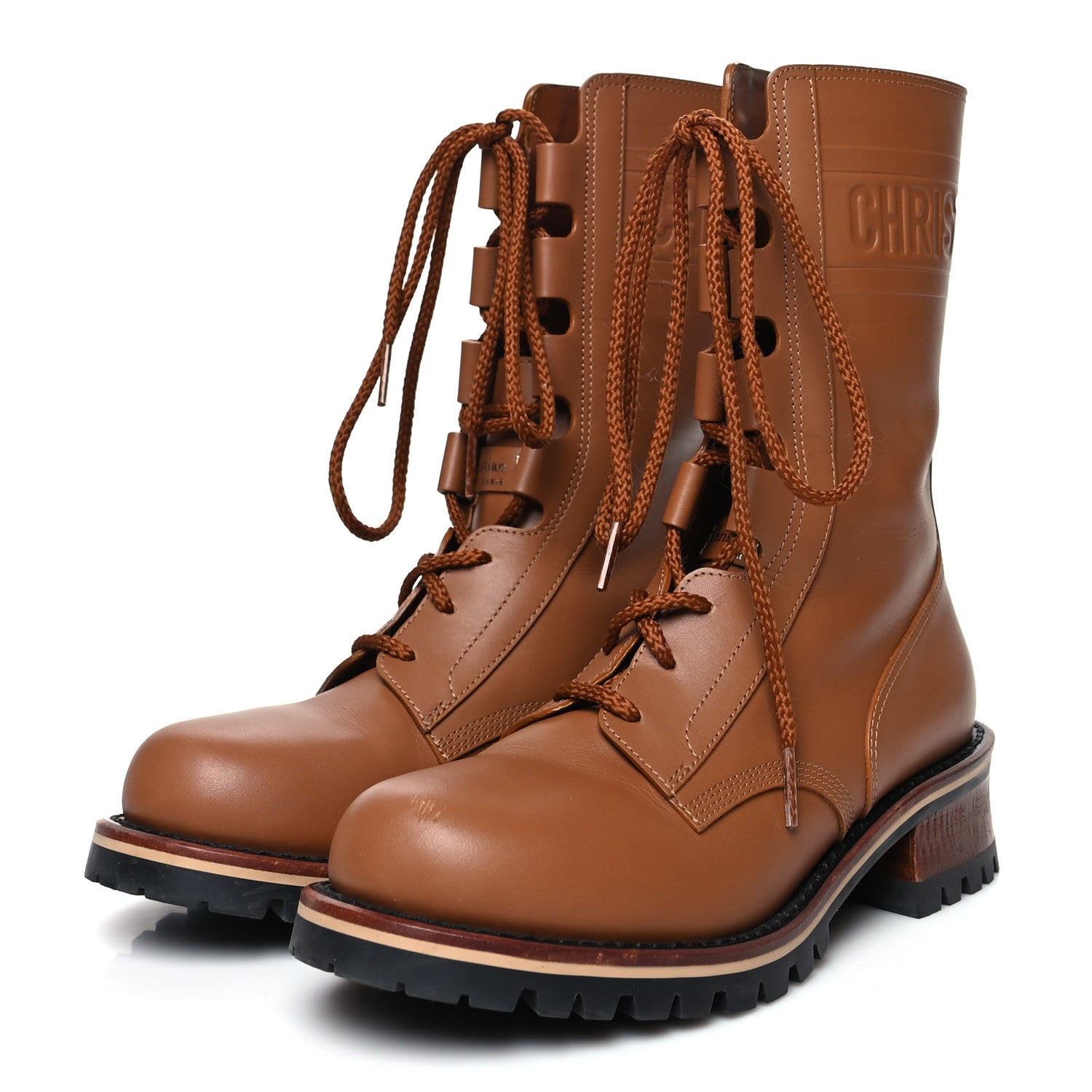Christian Dior Calfskin Dior Quest 35mm Hiking Boots 36.5 Golden Saddle 3 of 14