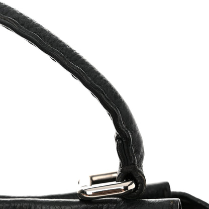 Fendi Cuoio Romano Selleria Bi-Color Medium Peekaboo Iconic Satchel Black Mou 14 of 15
