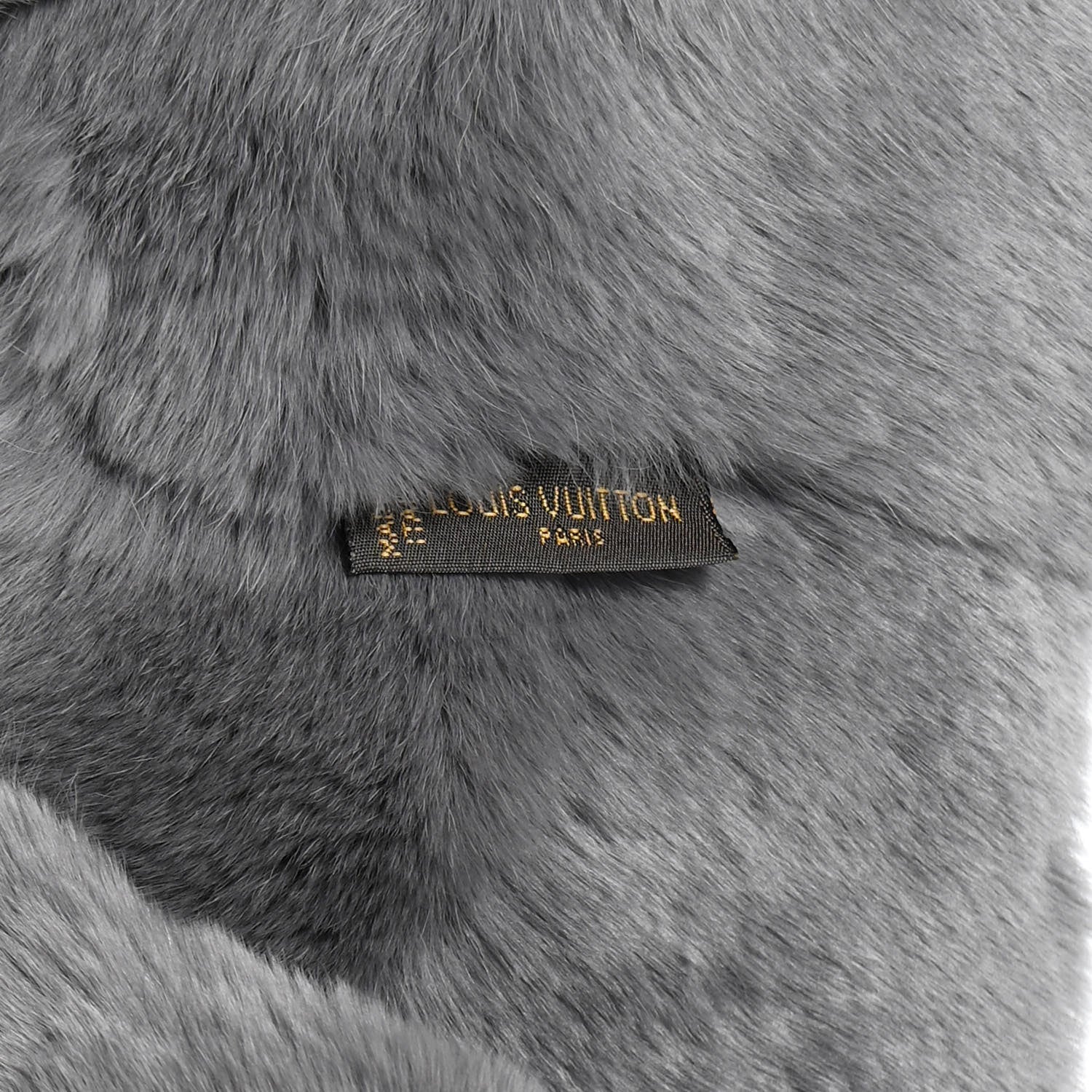 Louis Vuitton Rabbit Fur Echarpe Rex Stole Grey 3 of 3