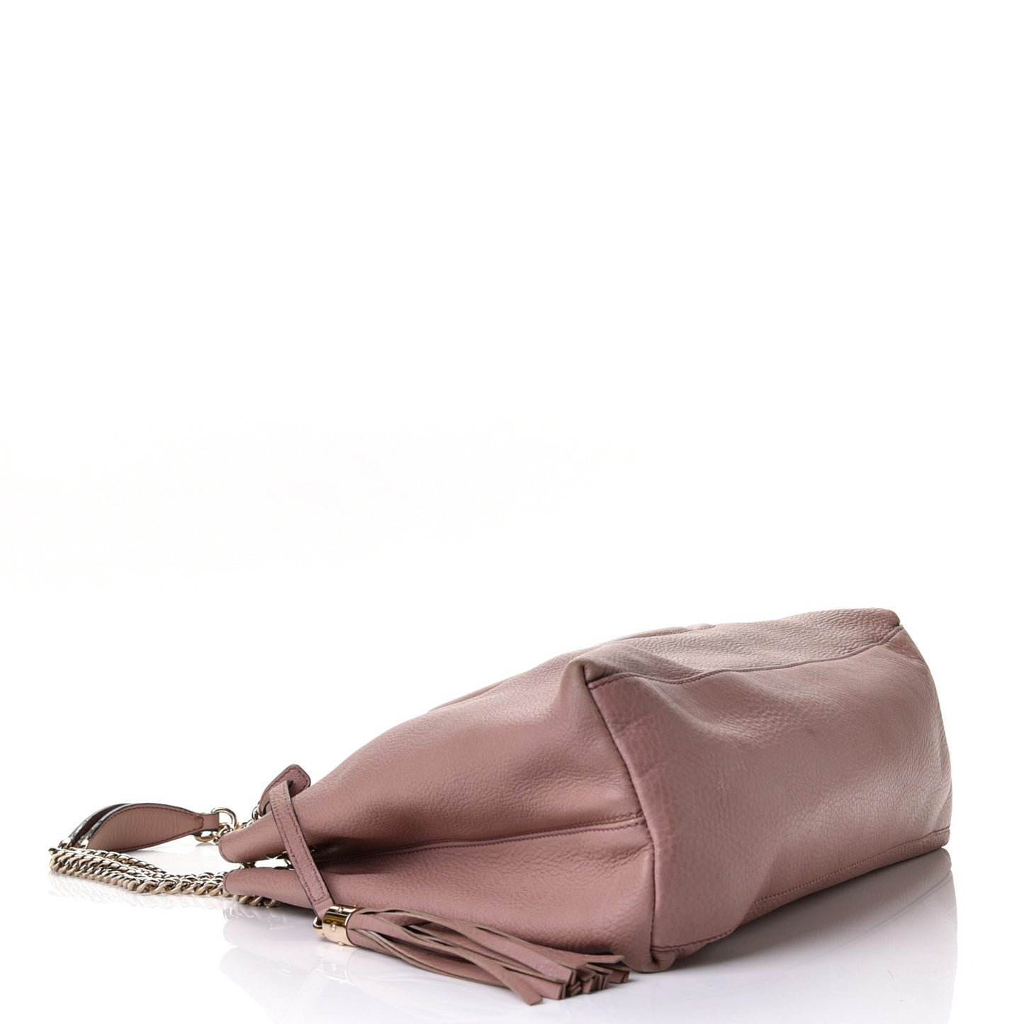 Pebbled Calfskin Medium Soho Chain Shoulder Bag Dark Cipria