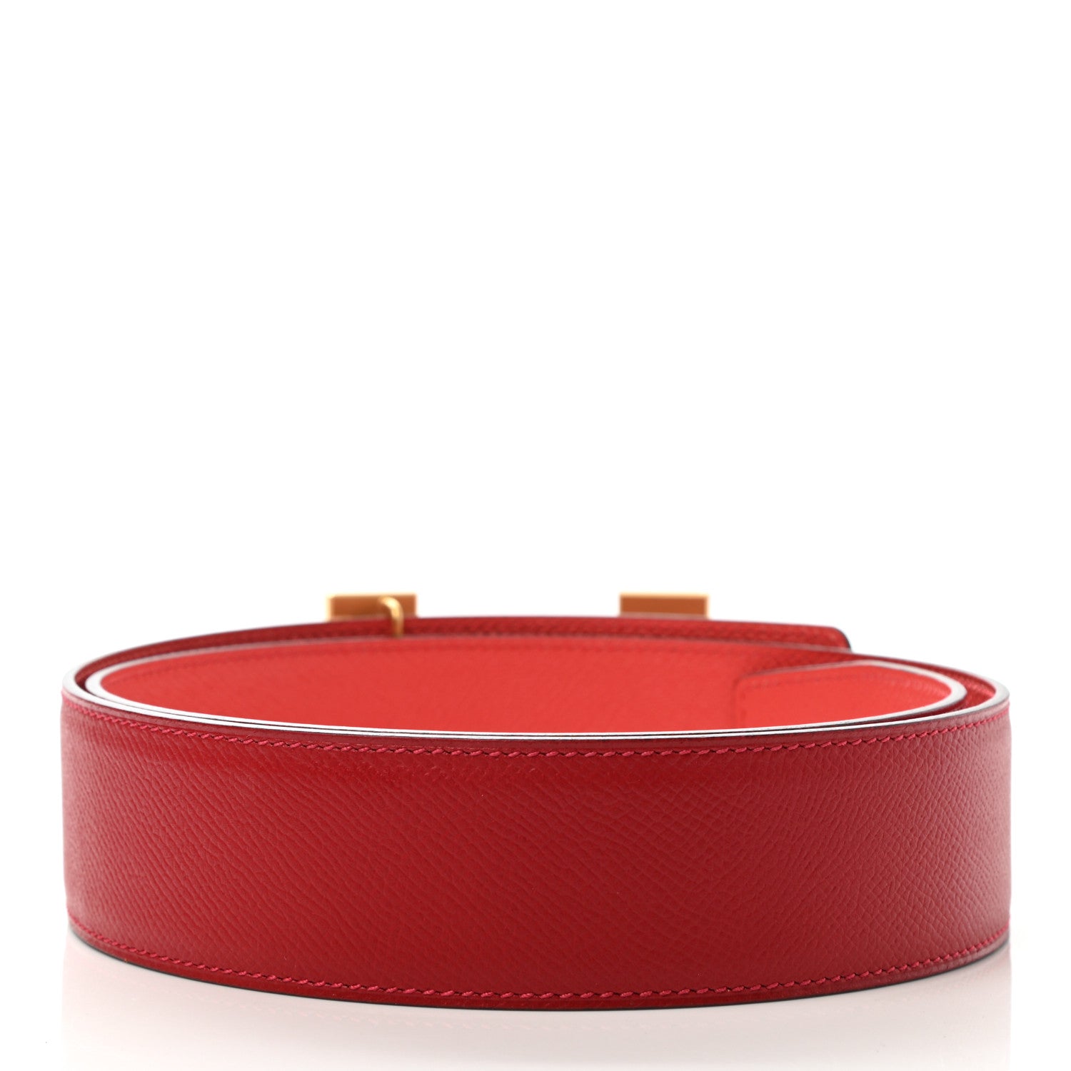 Hermes Epsom 42mm Constance H Belt 85 Rouge Casaque Rose Jaipur