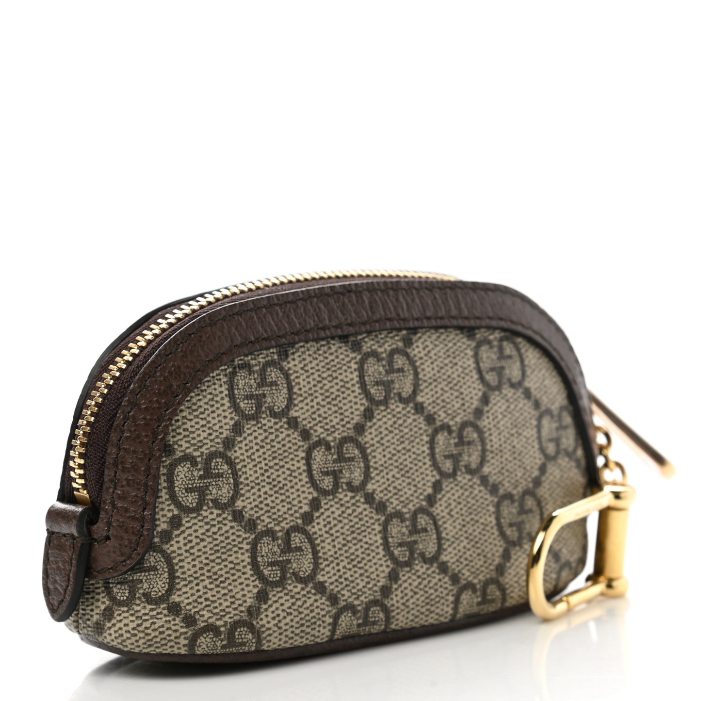 GG Supreme Monogram Web Ophidia Dome Key Pouch Beige New Acero