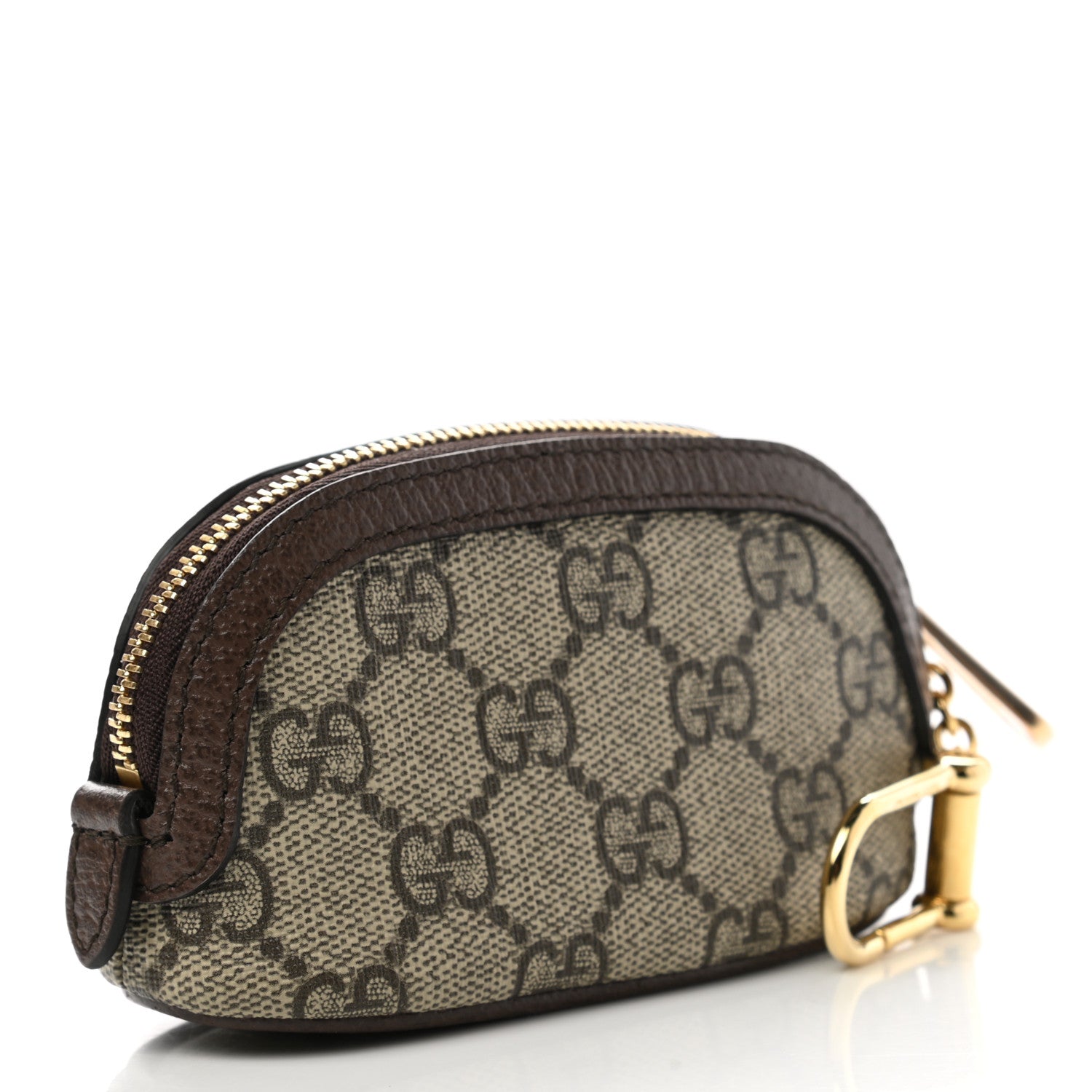 Gucci GG Supreme Monogram Web Ophidia Dome Key Pouch Beige New Acero 3 of 8