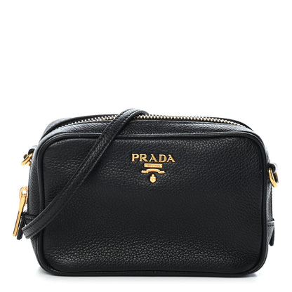 Prada Vitello Daino Mini Camera Crossbody Black 1 of 9