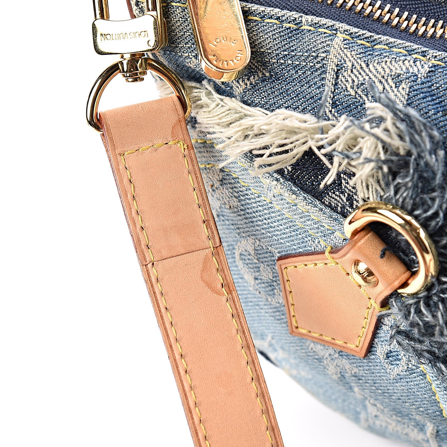 Louis Vuitton Denim Patchwork Pouchy Blue 11 of 14