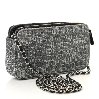 Chanel Canvas Small Deauville Clutch With Chain Charcoal 2 of 10