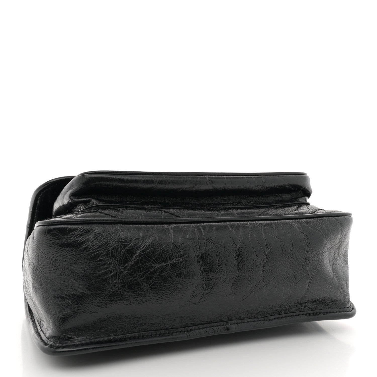 Saint Laurent Crinkled Calfskin Matelasse Monogram Medium Niki Chain Satchel Black 4 of 12