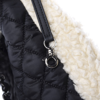 Chanel Wool Nylon Quilted Coco Neige Backpack Black Ecru 7 of 10