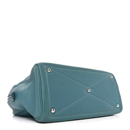 Hermes Taurillon Clemence Victoria II 35 Blue Jean 4 of 10