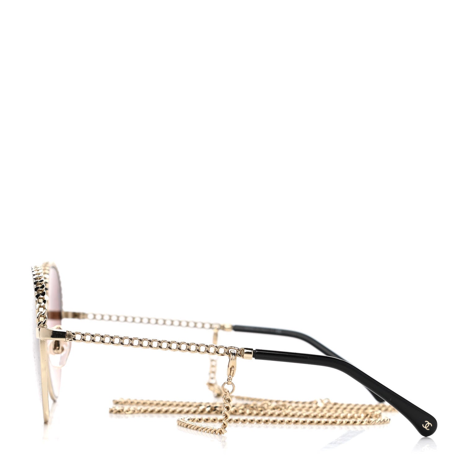 Chanel Chain Pantos Sunglasses 4242 Gold Brown 3 of 10
