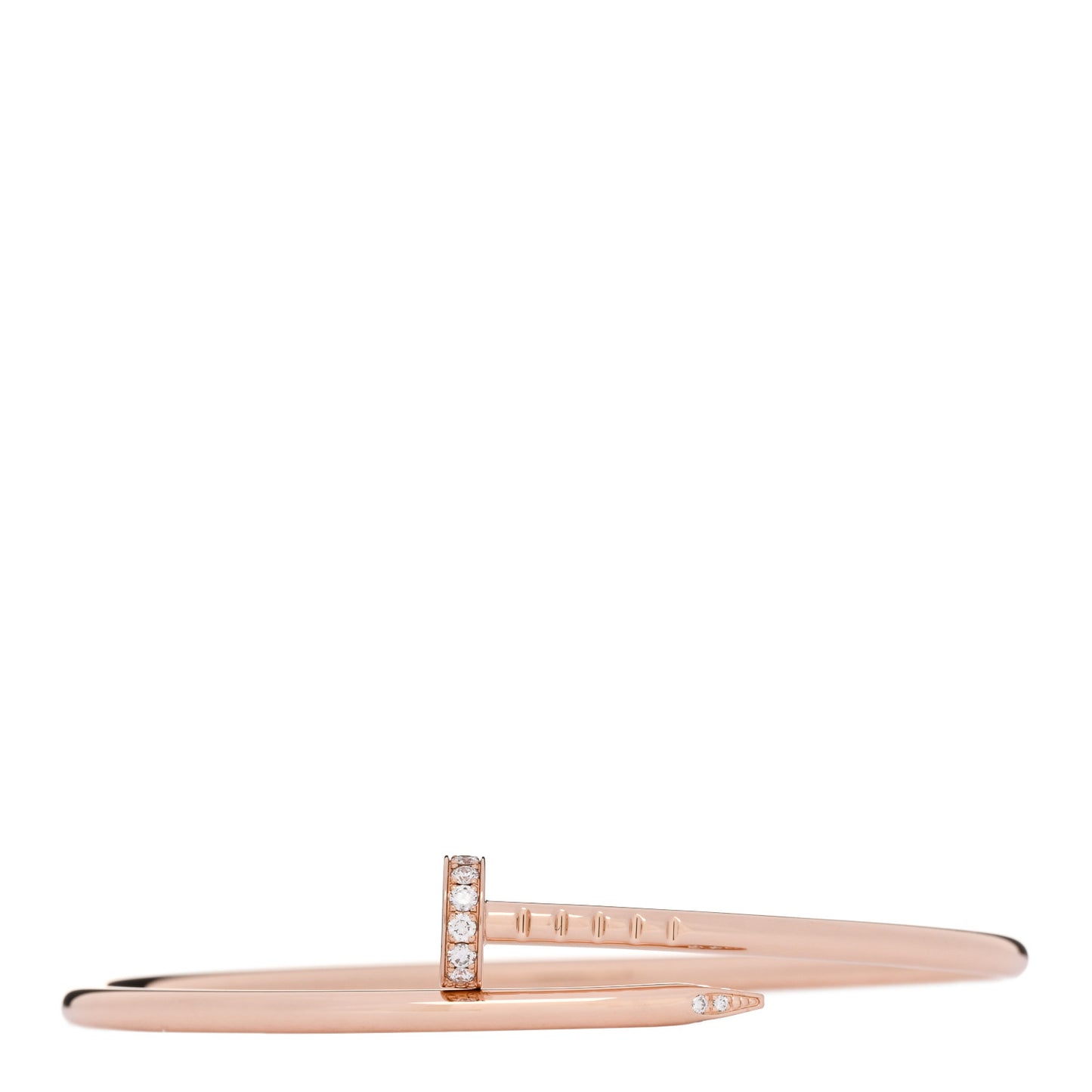 18K Pink Gold Diamond Small Juste Un Clou Bracelet 15