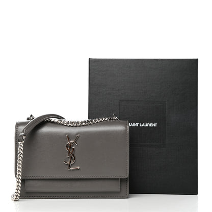 Saint Laurent Calfskin Monogram Sunset Chain Wallet Earth 3 of 12