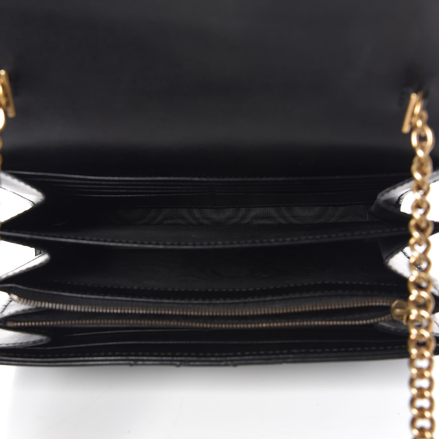 Gucci Calfskin Matelasse GG Marmont Chain Wallet Black 7 of 11