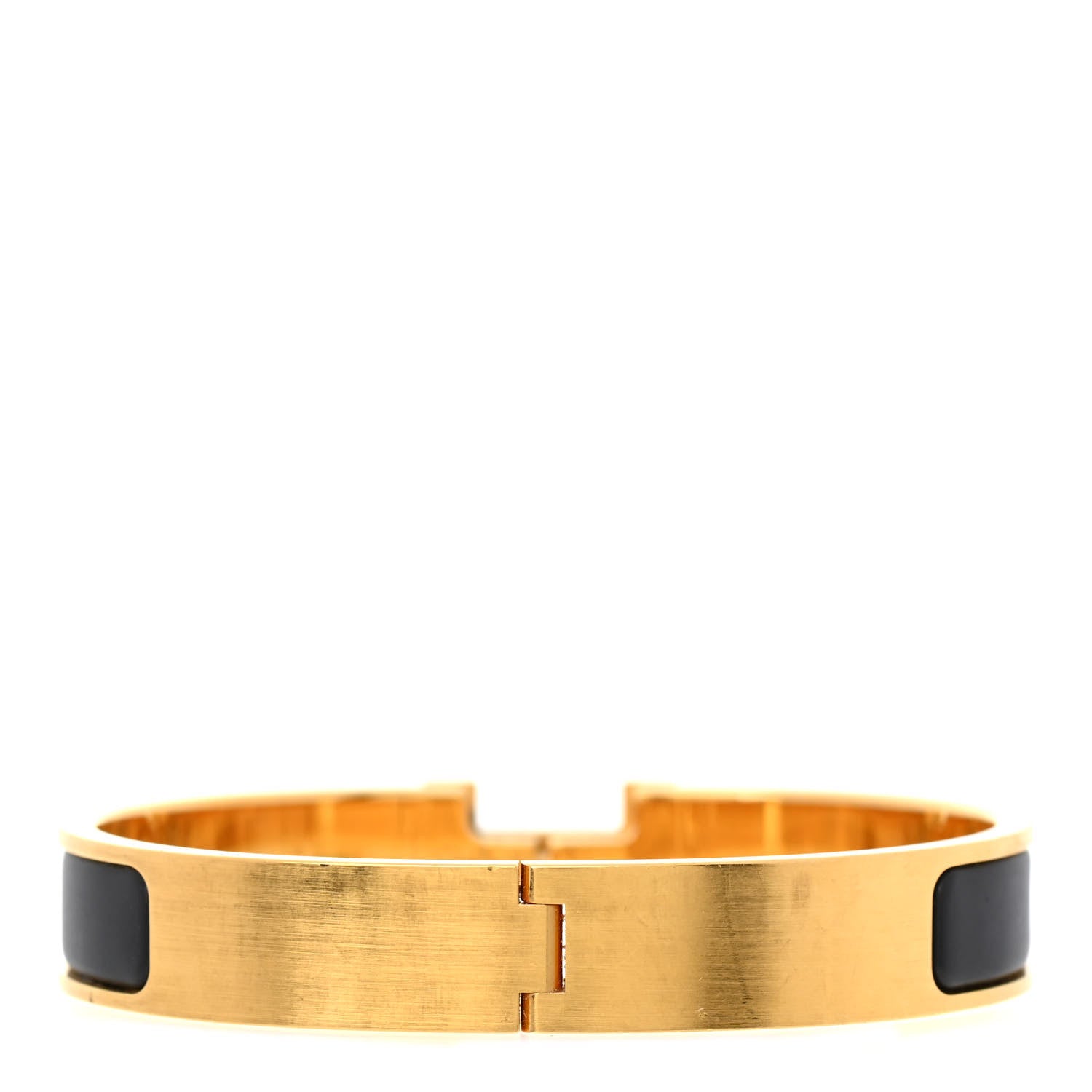 Hermes Matte Enamel Narrow Clic Clac HH Bracelet GM Black 3 of 6