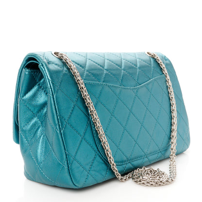 Chanel Metallic Calfskin Quilted 2.55 Reissue Flap 227 Turquoise 3 of 10