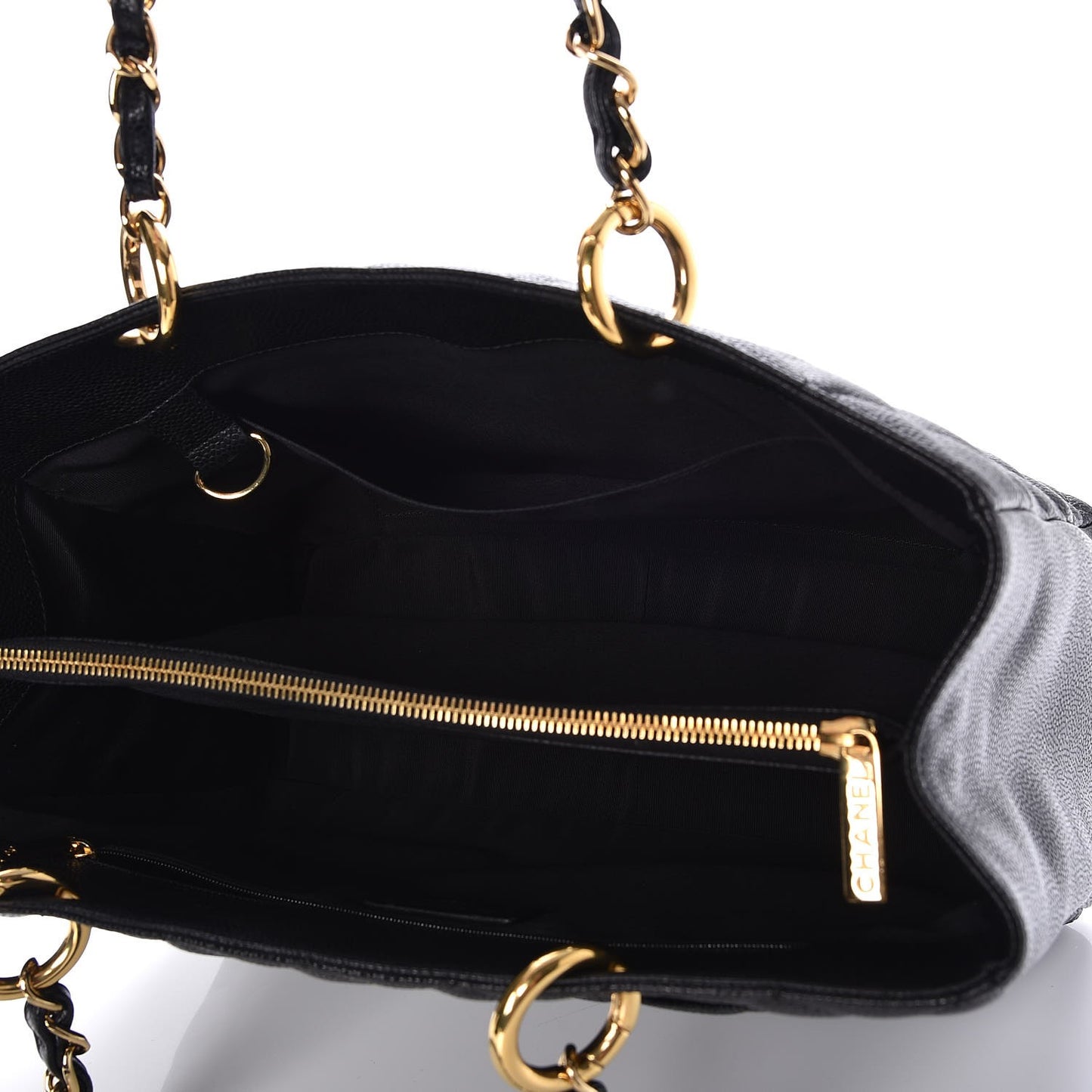 Caviar Quilted Grand Shopping Tote GST Black