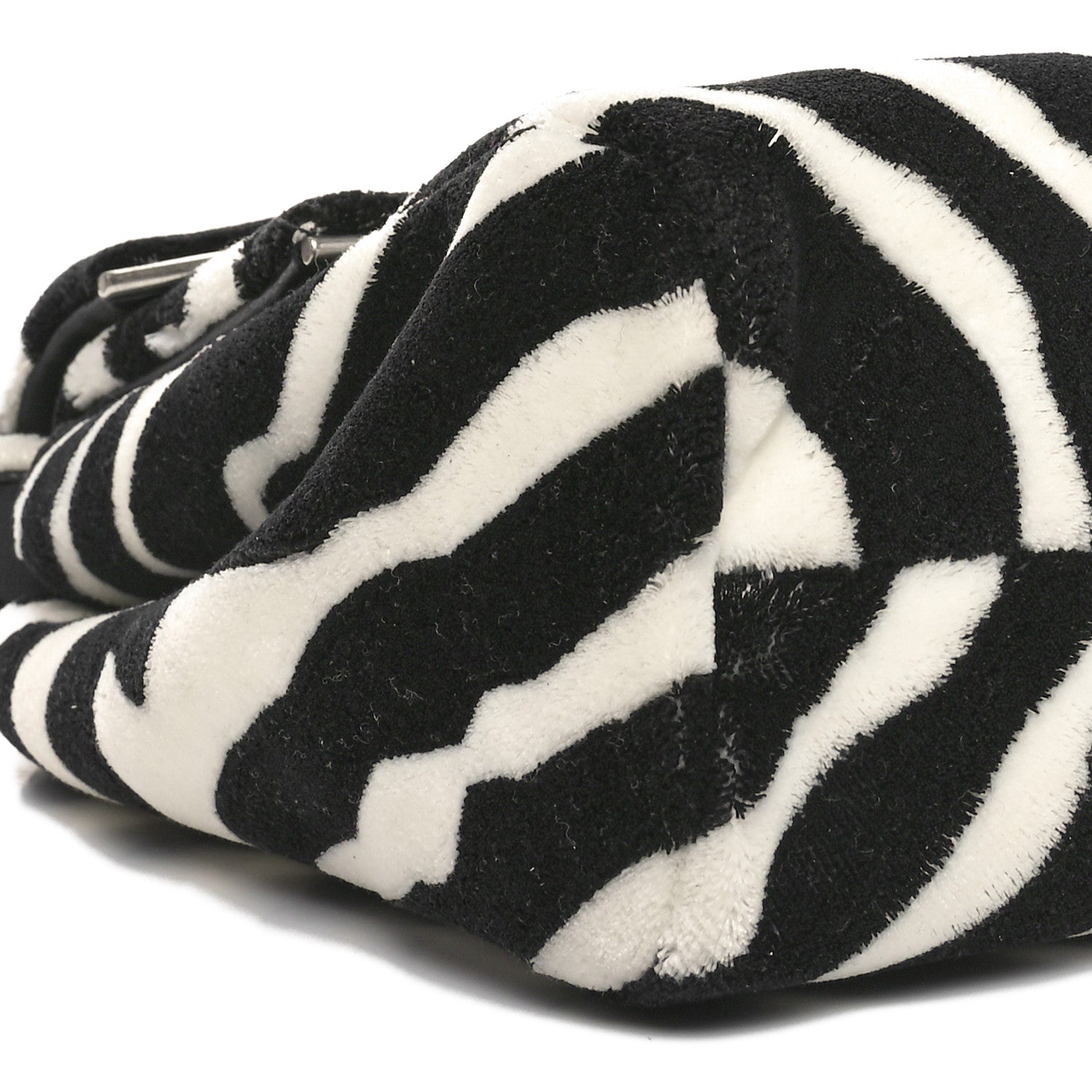 Bottega Veneta Tufted Zebra Clip Bag Black White 10 of 11