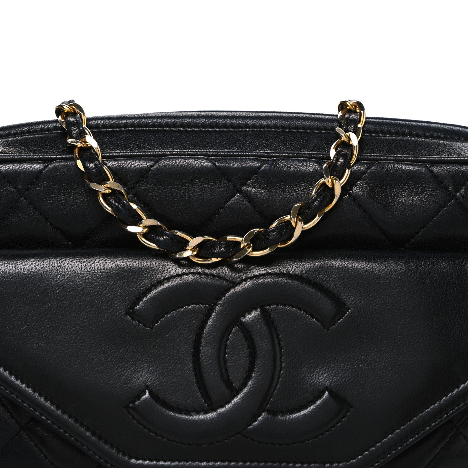 Chanel Lambskin Quilted Tassel Camera Case Navy 9 of 11