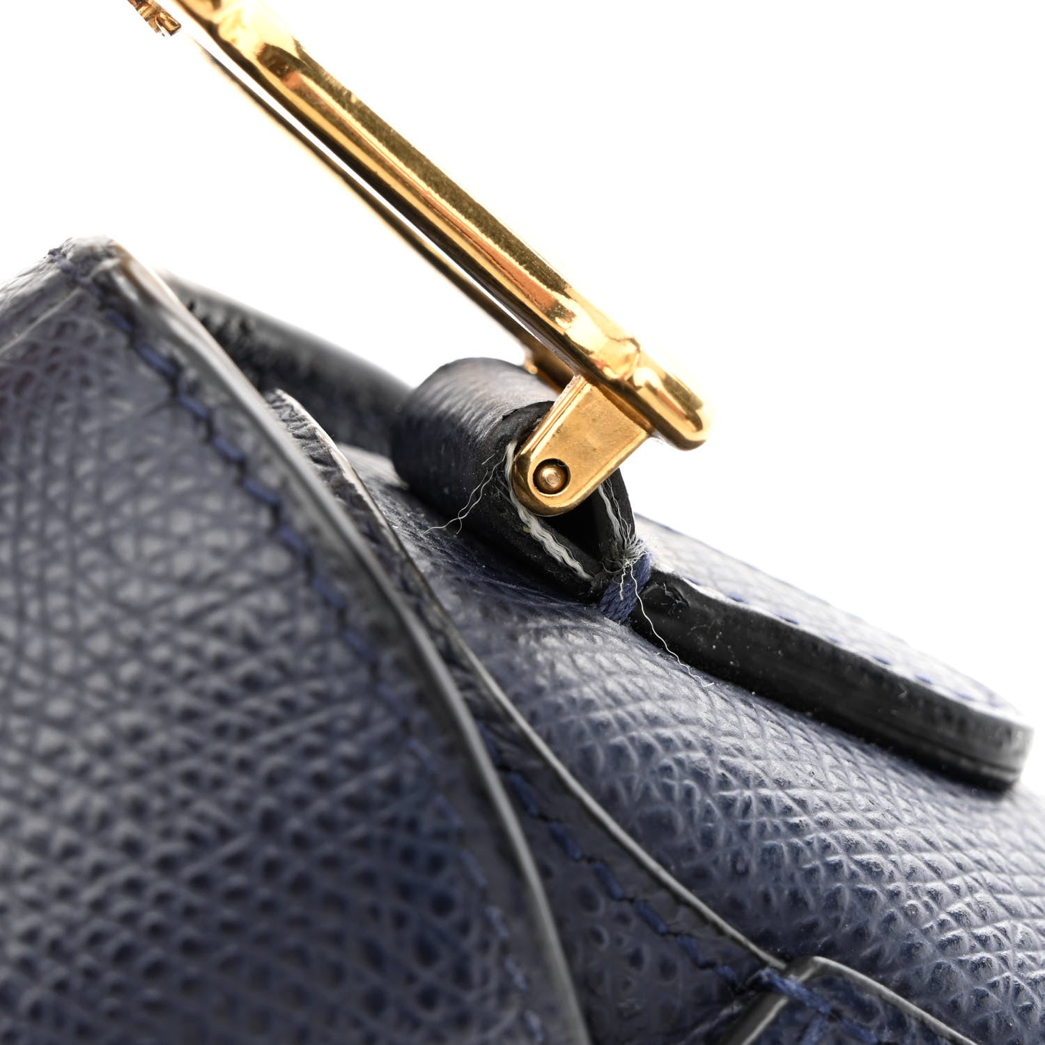 Christian Dior Grained Calfskin Mini Saddle Bag Navy 14 of 16