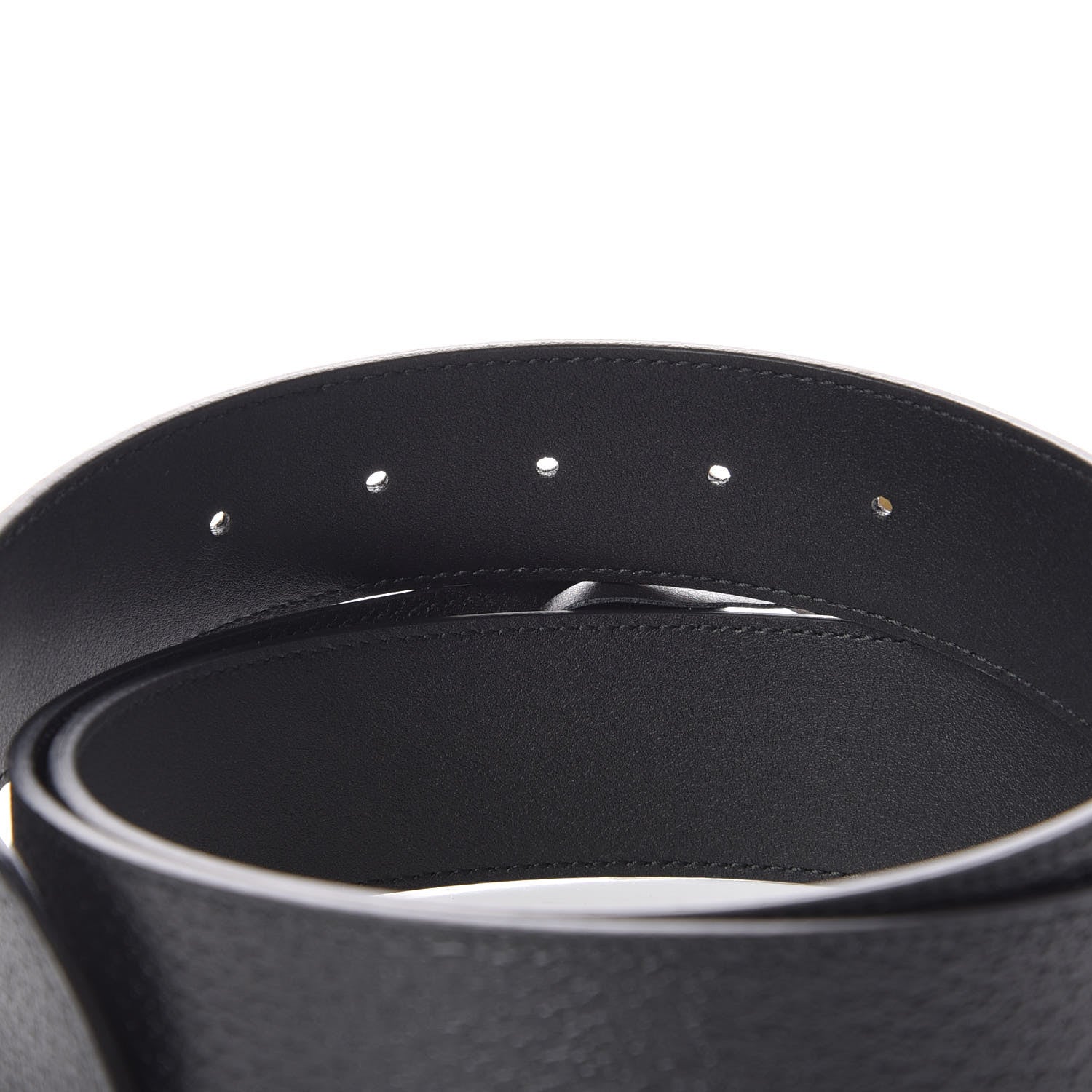 Gucci Textured Calfskin Double G 40mm Belt 105 42 Black 5 of 7