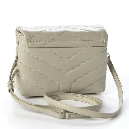 Saint Laurent Calfskin Y Quilted Monogram Toy Loulou Crossbody Bag Ivory 2 of 10