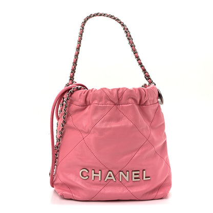 Chanel Shiny Calfskin Quilted Mini Chanel 22 Pink 1 of 11