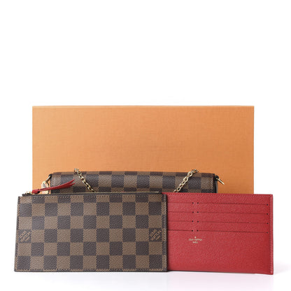 Louis Vuitton Damier Ebene Pochette Felicie Chain Wallet 11 of 11