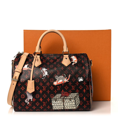 Louis Vuitton Catogram Speedy Bandouliere 30 Marron 14 of 14