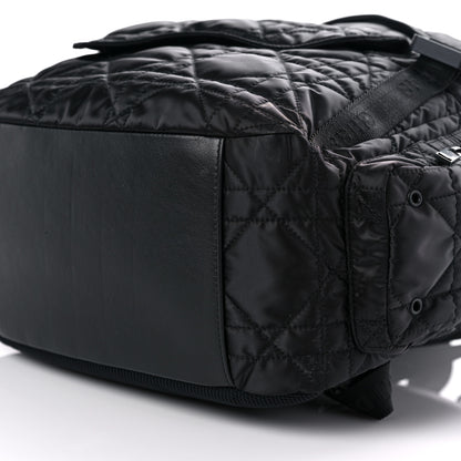 Christian Dior Nylon Cannage Saddle Backpack Black 8 of 9