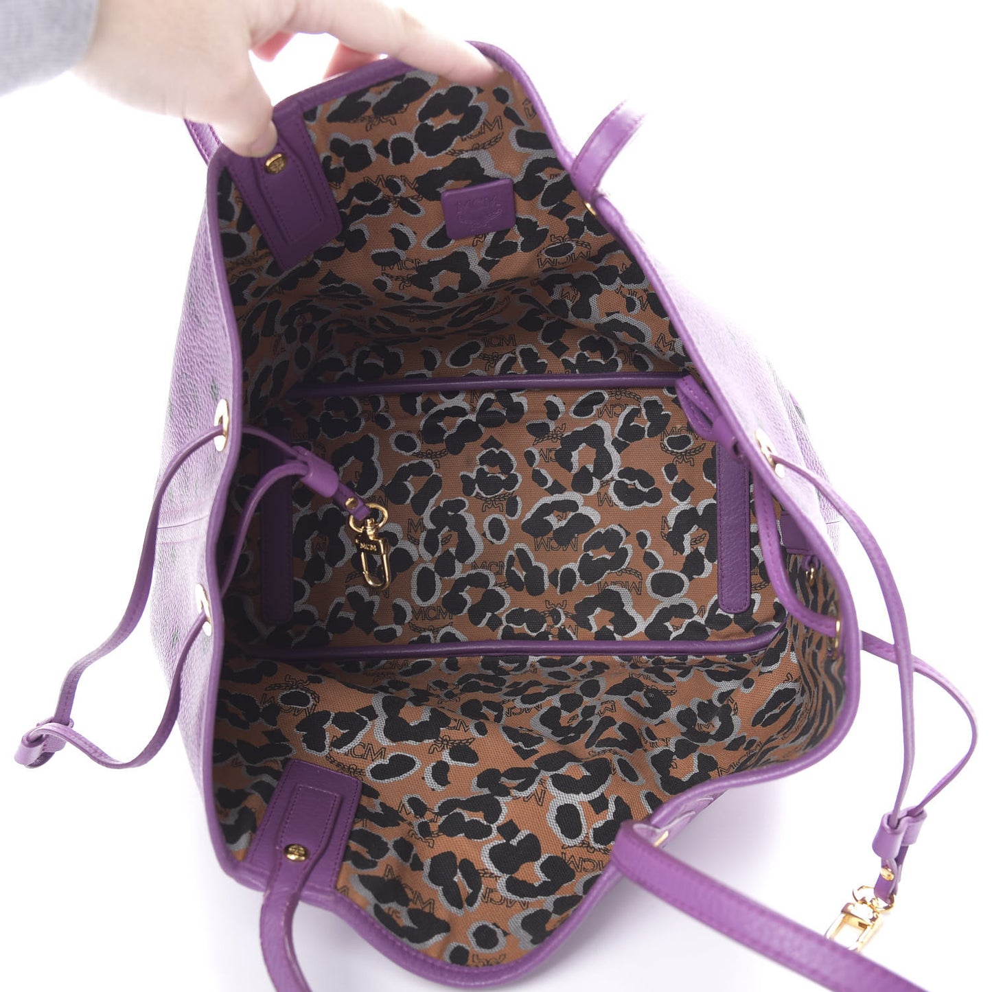 Visetos Medium Project Reversible Shopper Tote Purple