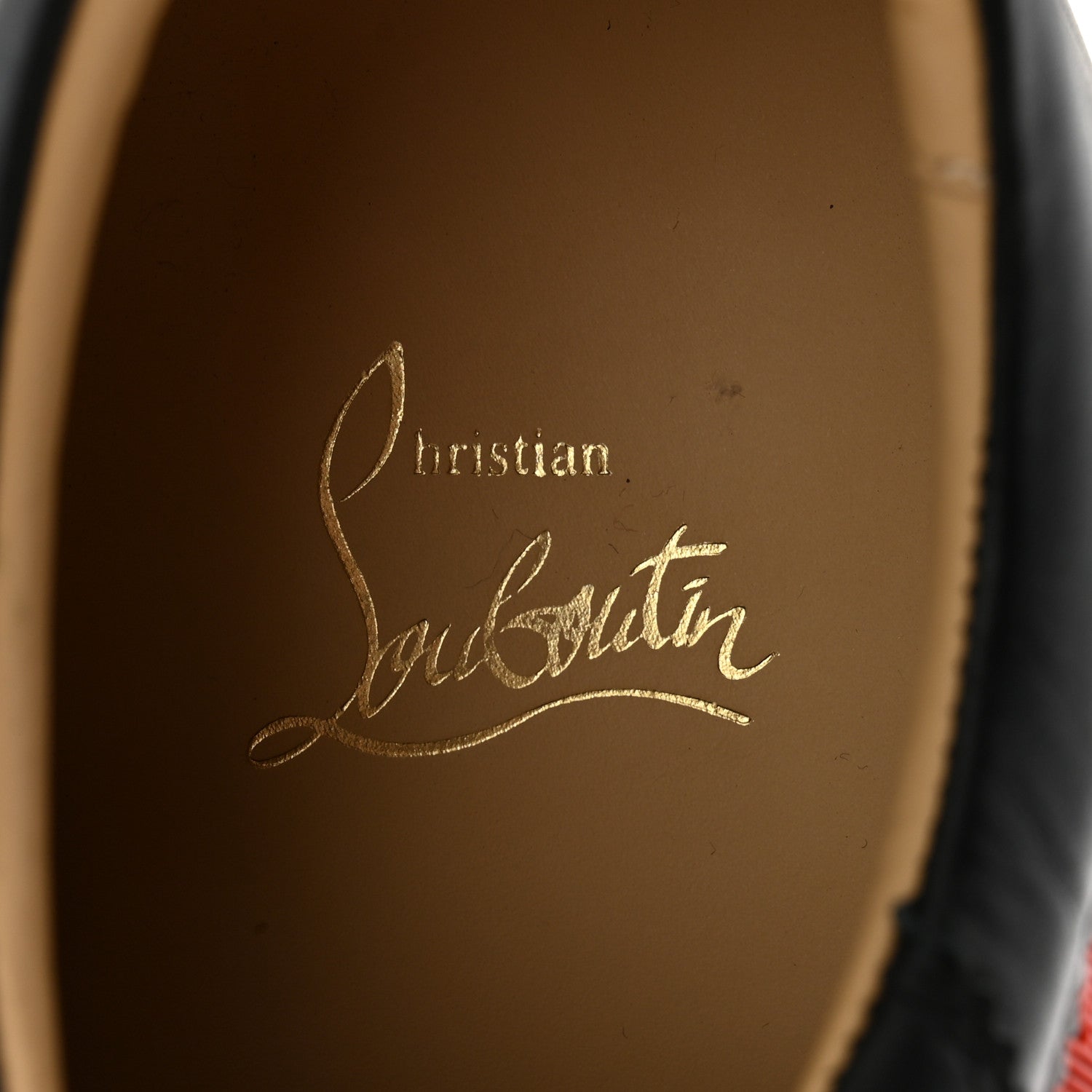 Christian Louboutin Calfskin Printed Mens Happyrui Techno Flat Sneakers 42.5 Black Smoothie 6 of 10