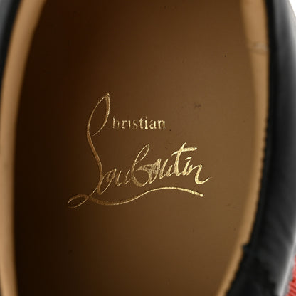 Christian Louboutin Calfskin Printed Mens Happyrui Techno Flat Sneakers 42.5 Black Smoothie 6 of 10
