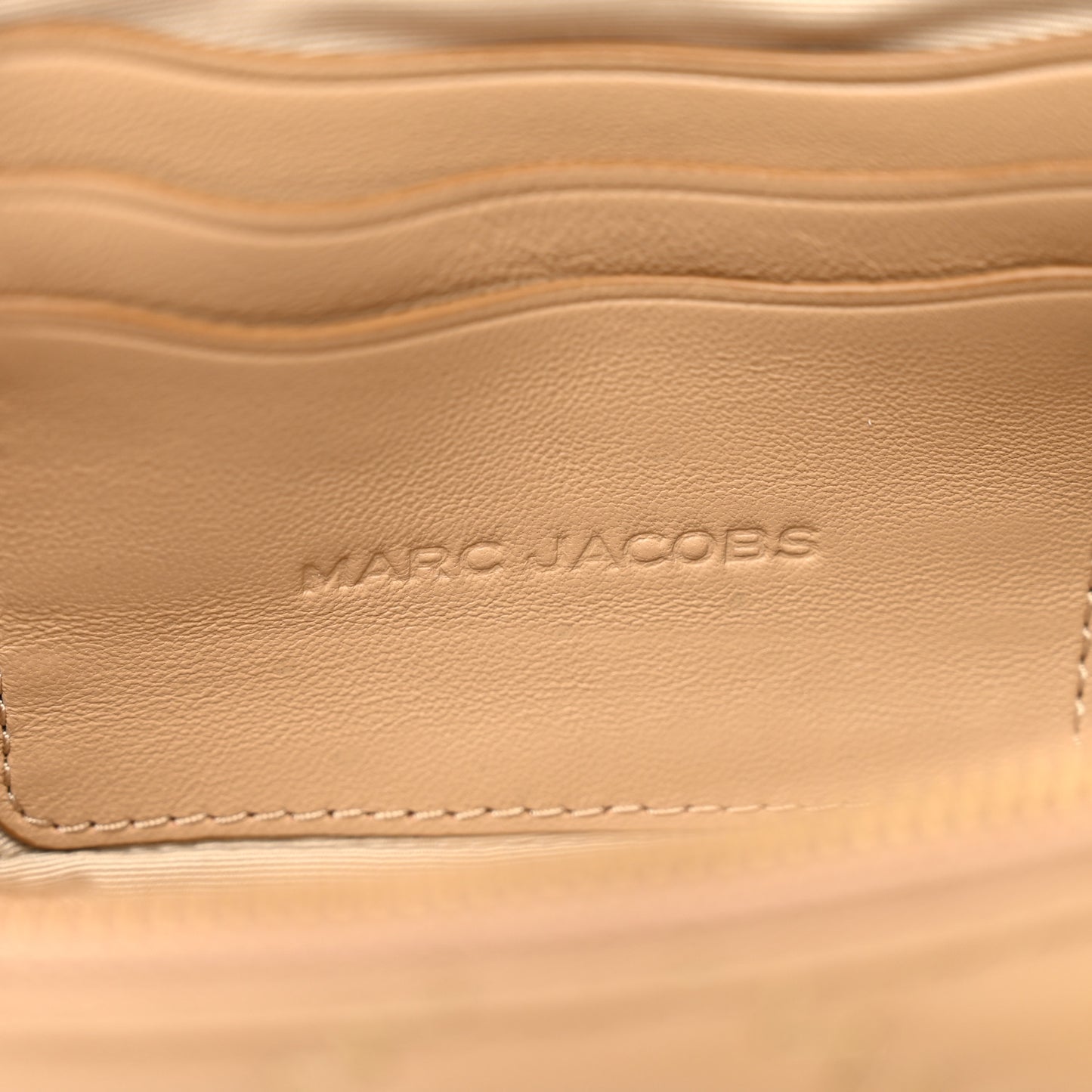 Lambskin Quilted J Marc Mini Shoulder Bag Camel