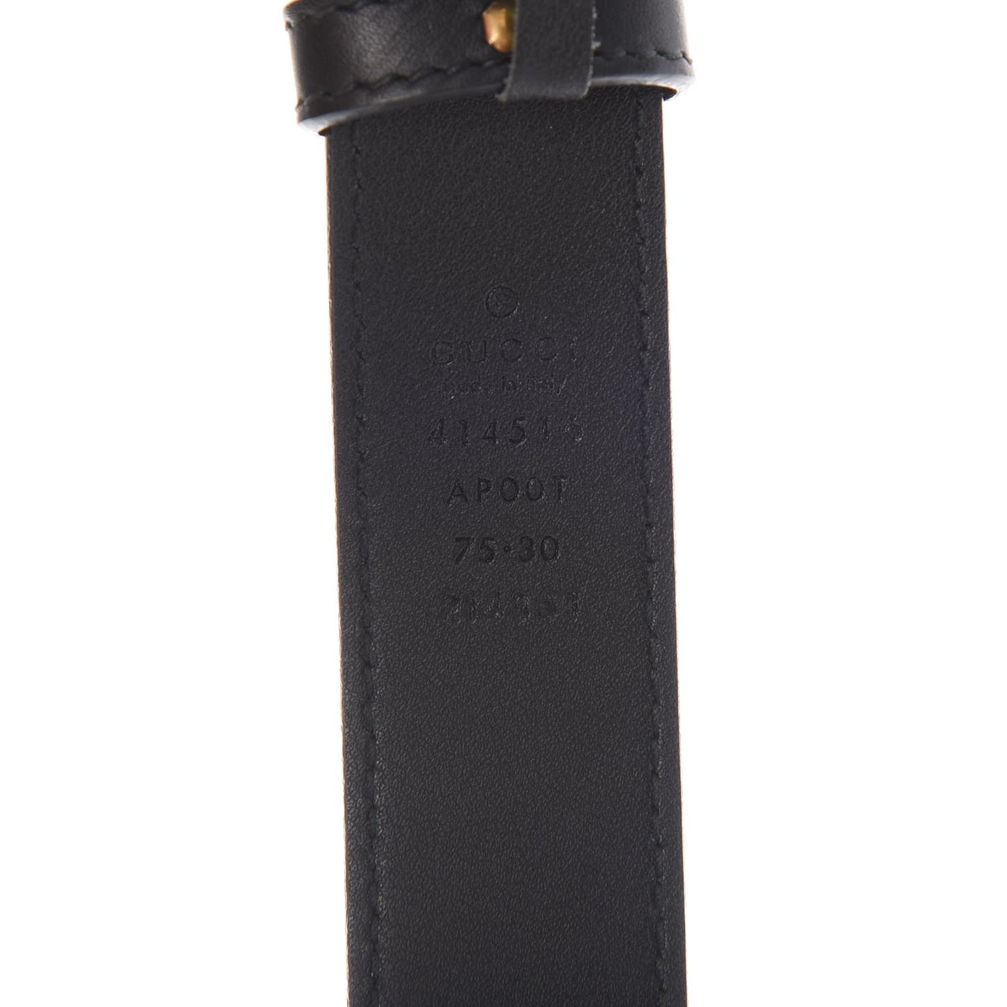 Calfskin Double G 30mm Belt 75 30 Black