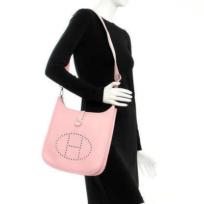 Hermes Taurillon Clemence Evelyne III PM Rose Sakura 2 of 8