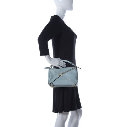 Loewe Calfskin Small Puzzle Bag Aqua 2 of 25